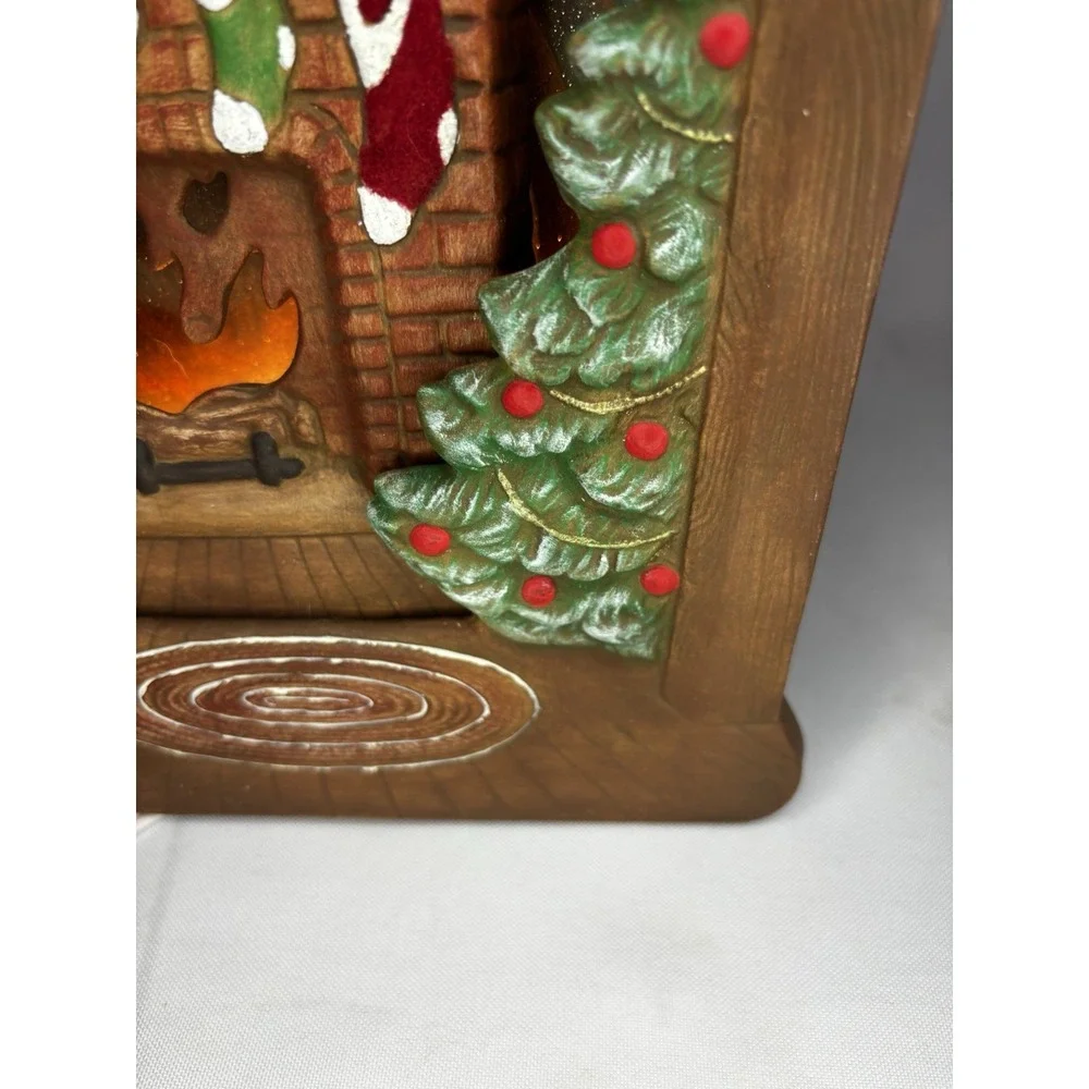 🎅1989 Tampa Bay Mold Company Santa And Chimney Light Fireplace Lamp